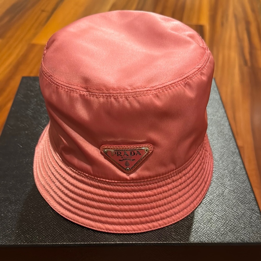 Prada Pink Nylon Bucket Hat